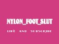 Nylon Foot Slut makes him Cum with her Pantyhose Feet