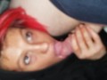 Pink hair slut out on my dick, sucks the soul out my dick