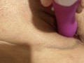 First Toy Creamy cumming and squirting, loud moans.