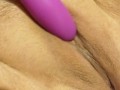 First Toy Creamy cumming and squirting, loud moans.