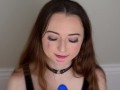Messy Dildo Blow Job, Eyes Watering and Drooling