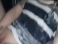 White girl takes pink dildo in car 
