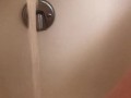 Horny hot thick MILF wiggles hips and uses bath tub faucet to get off in bathtub