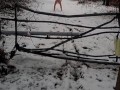 Naughty pee and naked in snow 