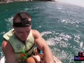 Jetski blowjob in public with his real Asian teen girlfriend