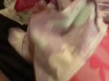 Sperme dans sa culotte pleine de mouille