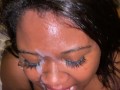 Black sexy BBW facial cumshot compilation by white cock