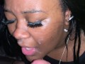Black sexy BBW facial cumshot compilation by white cock
