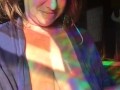 Slow breathing, heartbeat, good morning playing with nipples and natural breasts. Sunlight, rainbows