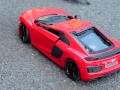 Crush of Red Audi R8 model toy car with Black Pump Stilettos