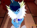 Pokemon Hentai - Vaporeon Handjob and blowjob