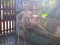 GARDEN SHOWER AND WATER MASSAGE IN RURAL GARDEN