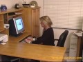 Horny Secretary Blowjob and Ass Fucking Threesome