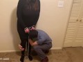 Sexy Foot Fetish Girl Arrested, Shackled, and Strip Searched in her Pantyhose