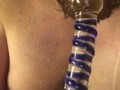 Edging w/ several silicone masturbation toys, dildos & Ass 2 Mouth performances in the shower stall.