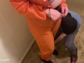 Sexy Foot Fetish Girl Prisoner Slave Arrested by Nylon Sissy pantyhose cuffed Handjob