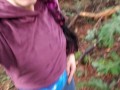 Nerdy Faery Does an OUtdoor standing Piss While walking