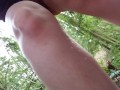 Nerdy Faery Does an OUtdoor standing Piss While walking