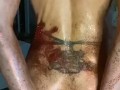 Glitter, Oil and Anal Dildo Ride