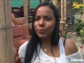 CarneDelMercado - Andrea Flores Big Booty Latina Colombiana Takes Huge Cock In Her Tight Pussy