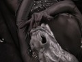 Furry ponyplayer playing with huge tits, dick and butt