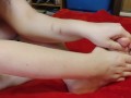 foot massage with lotion