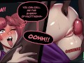 Hentai Caption - Girl and Werewolf Punny Fun (art by @menoziriath)