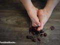 Crush food with my barefeet, fruit crushing