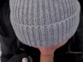Quick public blowjob in the snow - Anthony Jonezs