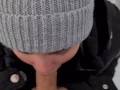 Quick public blowjob in the snow - Anthony Jonezs