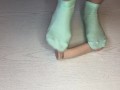 Crush dildo femdom in socks