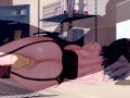 BAKEMONOGATARI TOOE GAEN SEXY LACE LINGERIE /STOCKINGS GARTER BELT 3D HENTAI