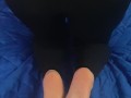 Big Ass Latina playing with her beautiful Feet