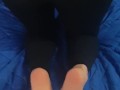 Big Ass Latina playing with her beautiful Feet