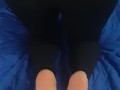 Big Ass Latina playing with her beautiful Feet