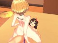 Vtuber Yozora Mel gets missionary fucked by Tokino Sora before riding her strapon.