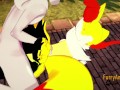 Pokemon Hentai - Fennekin is Fucked by Mewtwo