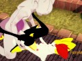 Pokemon Hentai - Fennekin is Fucked by Mewtwo