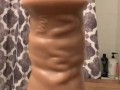 Drenching my Mr Hankey Toys’ XL Plumber In Lube!!