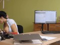 LOAN4K. Crazy sex on the desk in office for necessary money