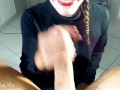 Halloween cosplay "IT" deep throat real and cum swallow!!!! -aprilbigass-