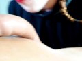 Halloween cosplay "IT" deep throat real and cum swallow!!!! -aprilbigass-