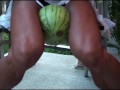 Muscular Thighs Crush A Watermelon Then Armwrestle Geek