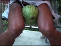 Muscular Thighs Crush A Watermelon Then Armwrestle Geek