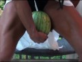 Muscular Thighs Crush A Watermelon Then Armwrestle Geek