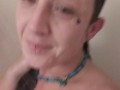 Taking a shower