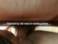 Old man fuck me in mating press with a broken condom...i feel his cum inside....[Cuckold.Snapchat]