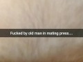 Old man fuck me in mating press with a broken condom...i feel his cum inside....[Cuckold.Snapchat]