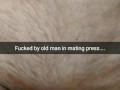 Old man fuck me in mating press with a broken condom...i feel his cum inside....[Cuckold.Snapchat]