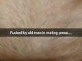 Old man fuck me in mating press with a broken condom...i feel his cum inside....[Cuckold.Snapchat]
